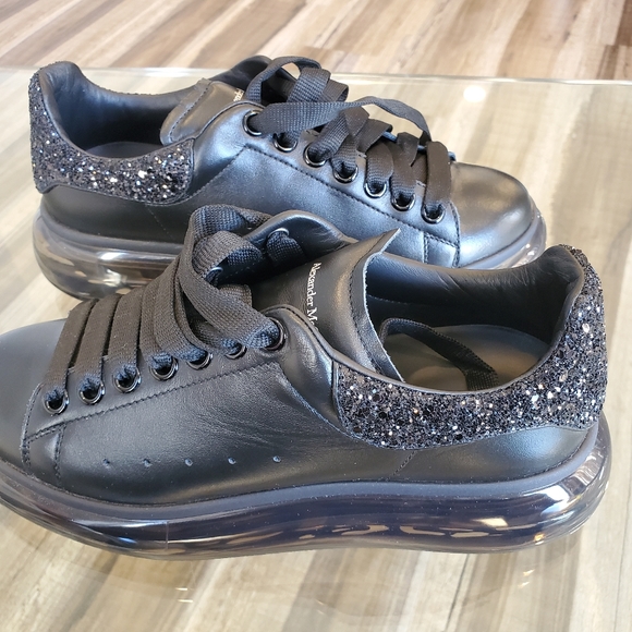 Alexander McQueen Black Fashion Sneakers Size 38 - Picture 8 of 13